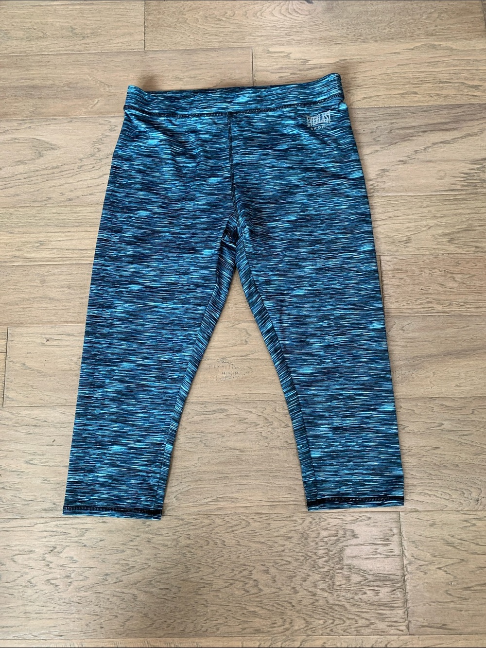 Everlast Blue Space-Dye Capri Leggings Size Large
